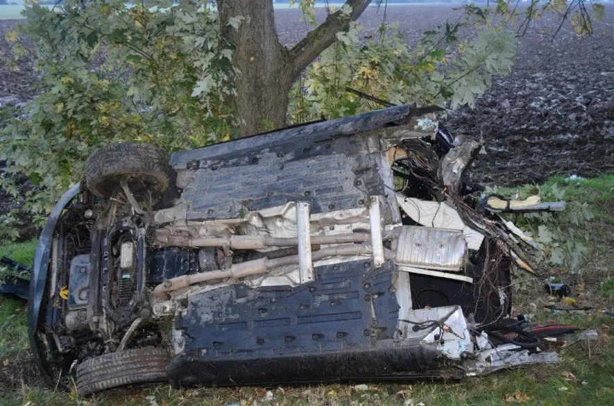 Vodič Audi A8 narazil do stromu: Policajti varujú pred nebezpečným počasím