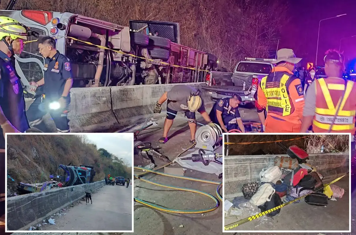 Tragédia na thajských cestách: Prevrátený autobus si vyžiadal obete! +VIDEO