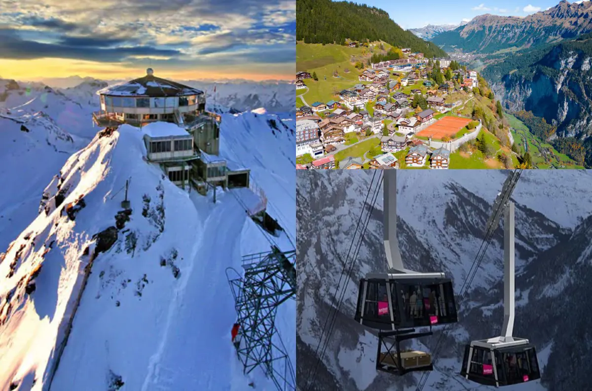 Vidiek bez áut, kam sa dostanete len lanovkou: Objavte dedinu Mürren, stred švajčiarskych Álp, ktorý preslávil James Bond