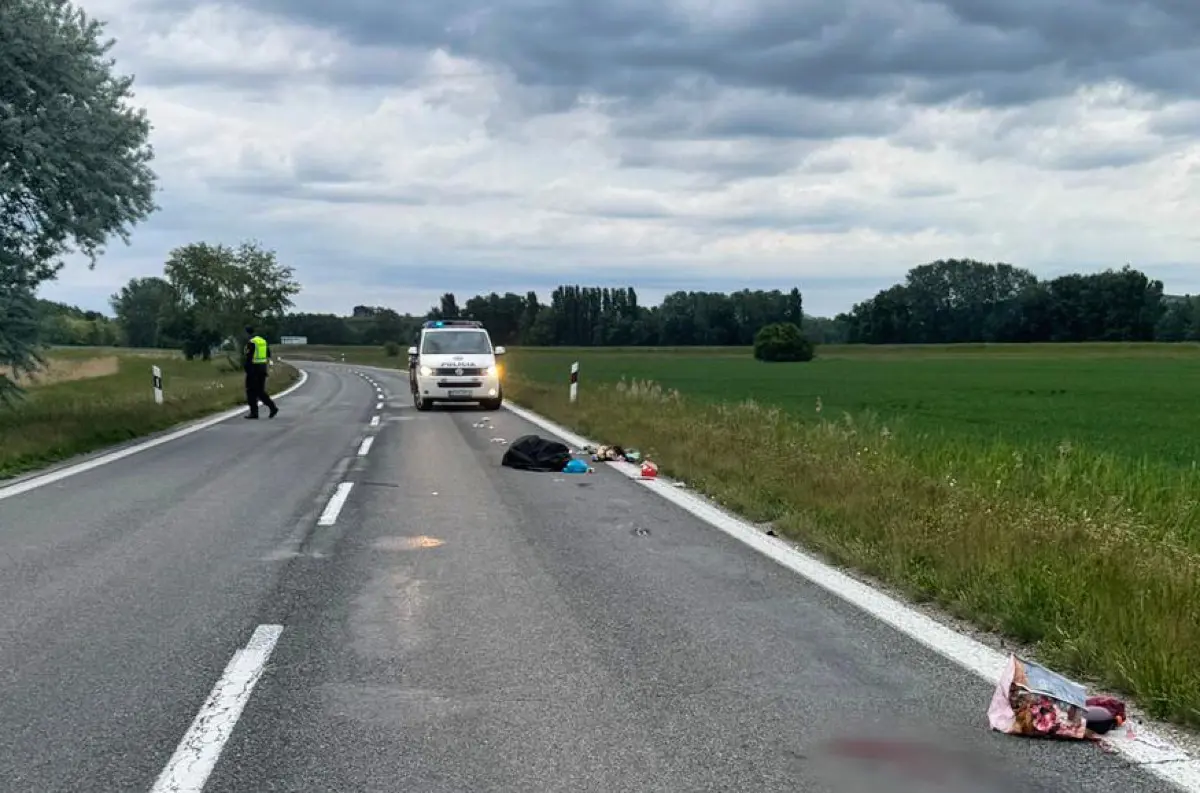 Tragická nehoda pri Mužle: Neosvetlená chodkyňa zomrela po zrážke s dodávkou
