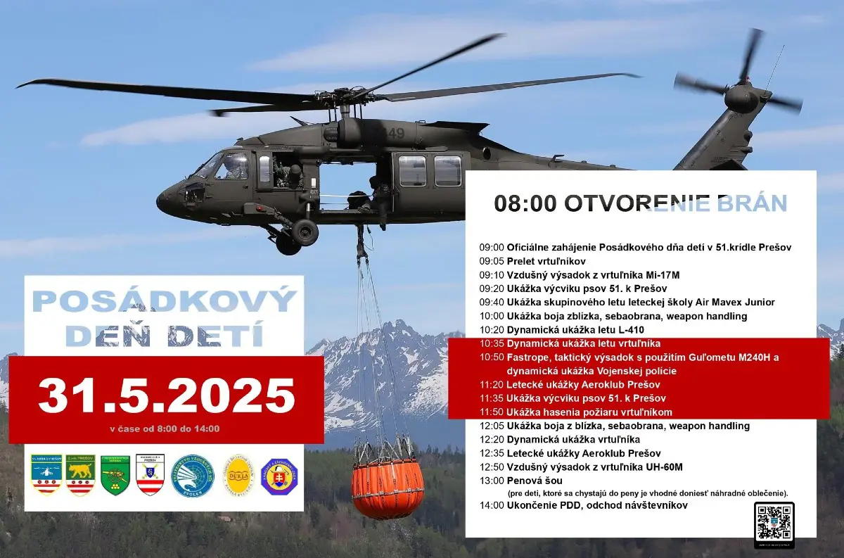 Posádkový Deň detí v 51. krídle Prešov. Na malých i veľkých čaká bohatý PROGRAM!