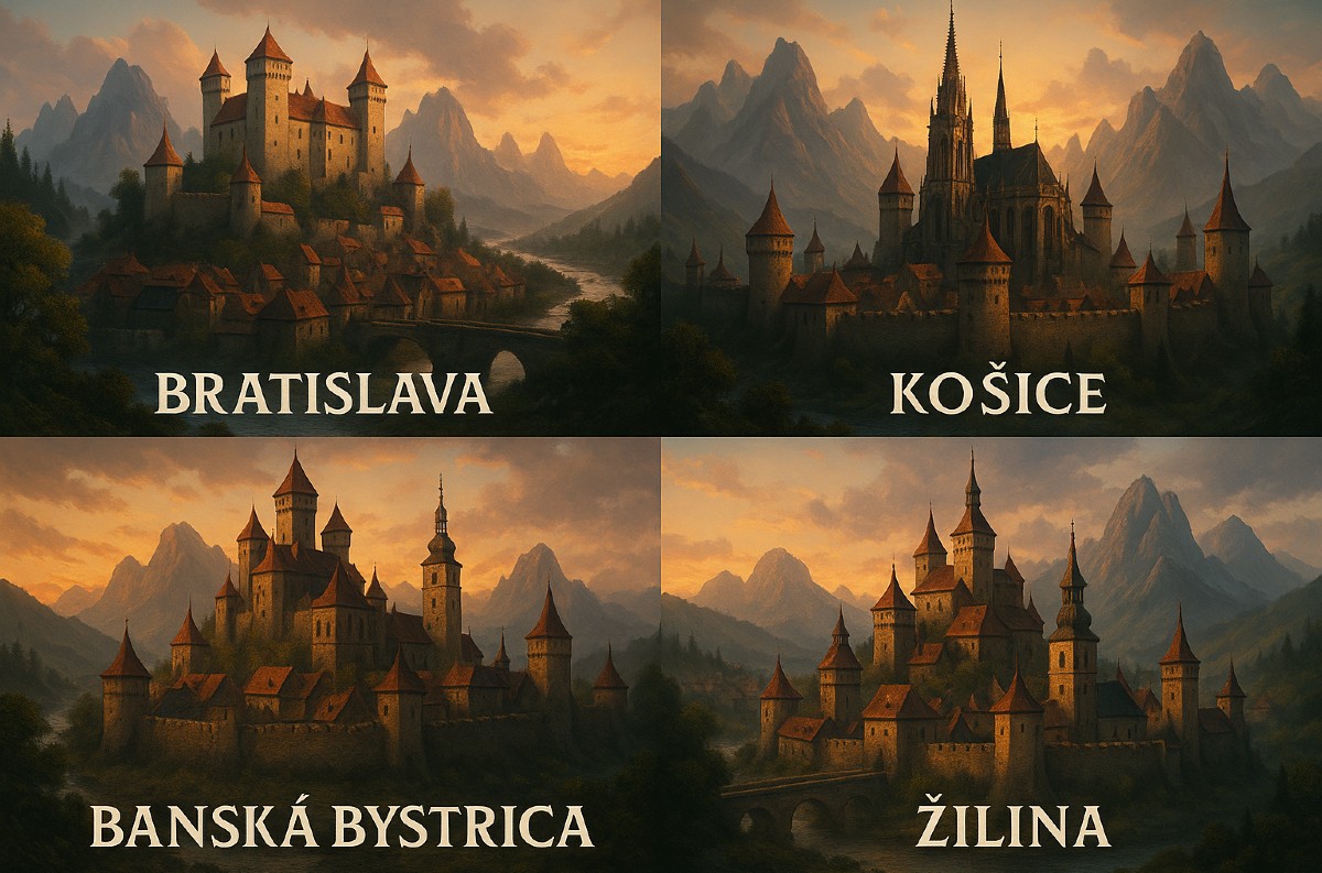 Slovenské mestá očami AI: Ako by vyzerali, keby boli fantasy kráľovstvami?