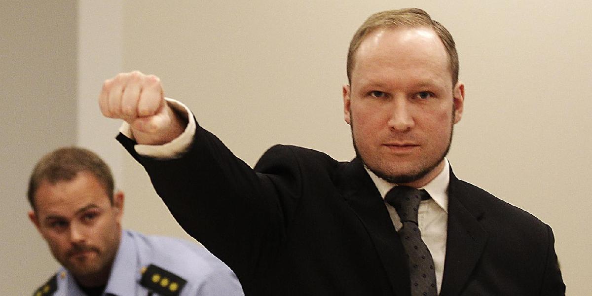 Breivik sa zriekol dedičstva, aby neprepadlo štátu