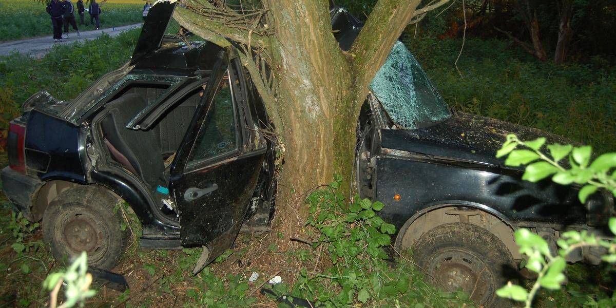 Mladý vodič vrazil autom do stromu, náraz neprežil