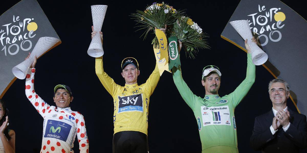 Stý ročník Tour de France vyhral Froome, Sagan obhájil zelený dres