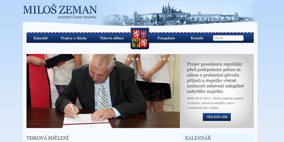 Moderný Miloš Zeman má novú oficiálnu webovú stránku a konto na Twitteri