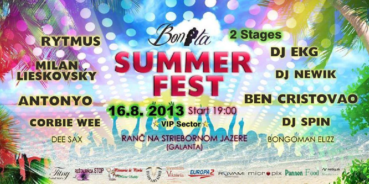Nezmeškaj najvymakanejšiu open air akciu tohto leta – Bonita summer fest! 