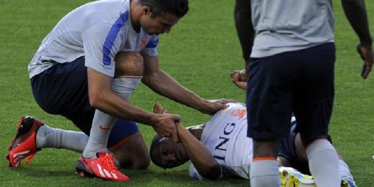 Futbalista de Guzman utrpel otras mozgu na tréningu Holanďanov
