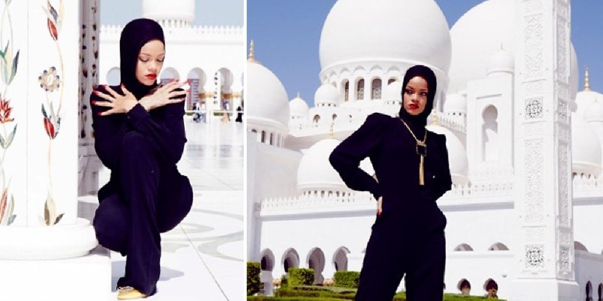Nechcená Rihanna: V Abú Zabí ju vykázali z areálu mešity