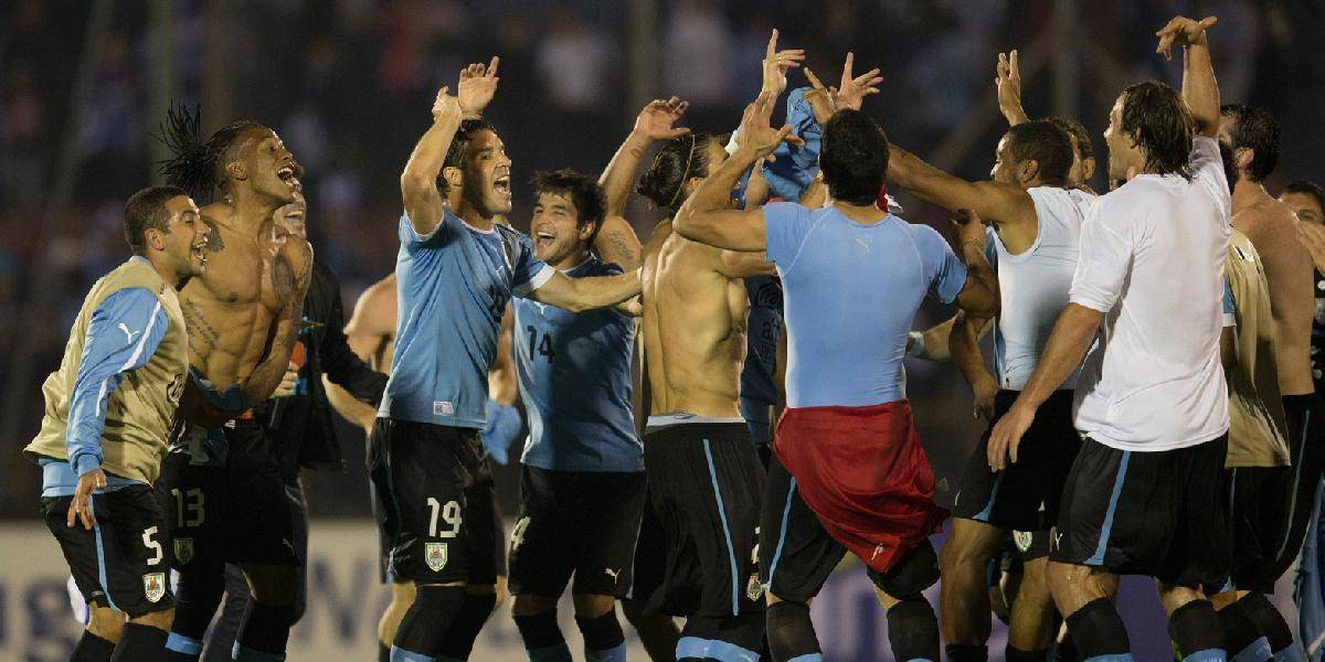 Uruguaj v barážovej odvete s Jordánskom 0:0, postúpil do Brazílie