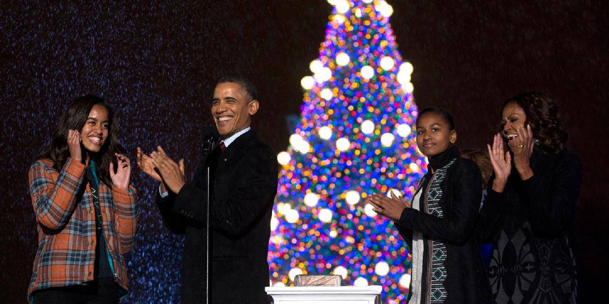 Prezident Obama slávnostne rozsvietil národný vianočný strom
