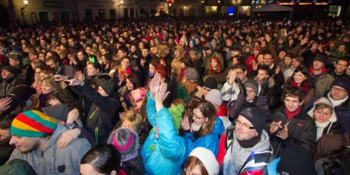 Rok 2014 privítalo v centre mesta asi 35.000 ľudí