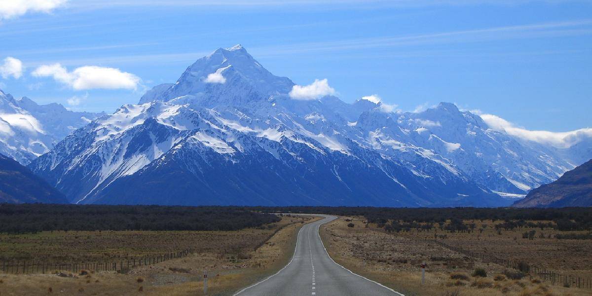 Najvyššia hora Nový Zéland Cookov vrch je nižšia o 30 metrov