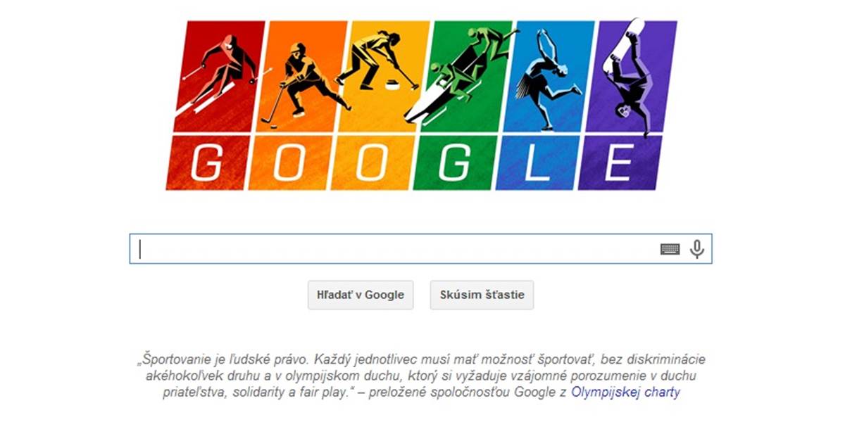 Google pred ZOH zverejnil dúhový vizuál športov