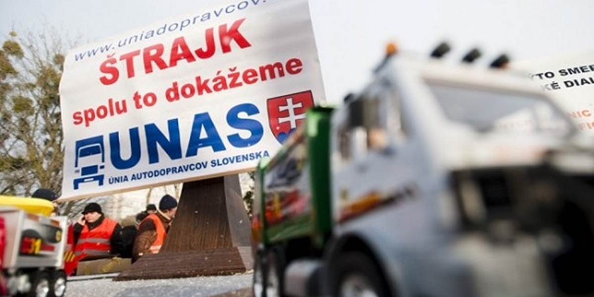 Únia autodopravcov Slovenska nevylučuje ani protestné akcie