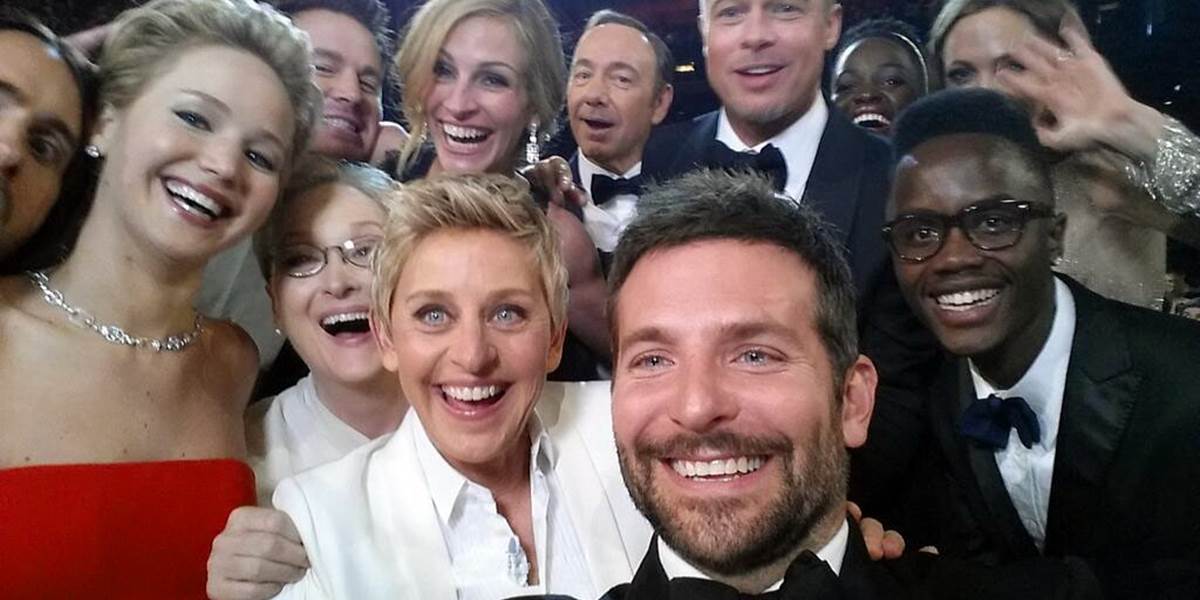Ellenina hviezdna oscarová selfie zlomila rekord Twitteru