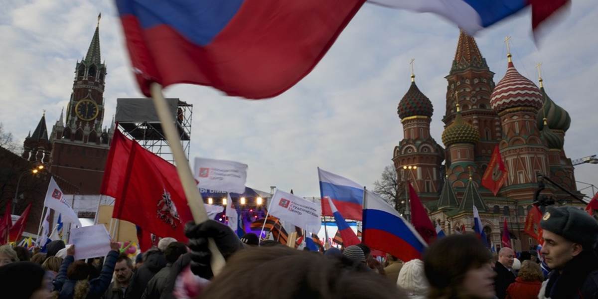 Demonštrácia v Moskve: Za pripojenie Krymu k Rusku vyjadrilo podporu vyše 65-tisíc ľudí!
