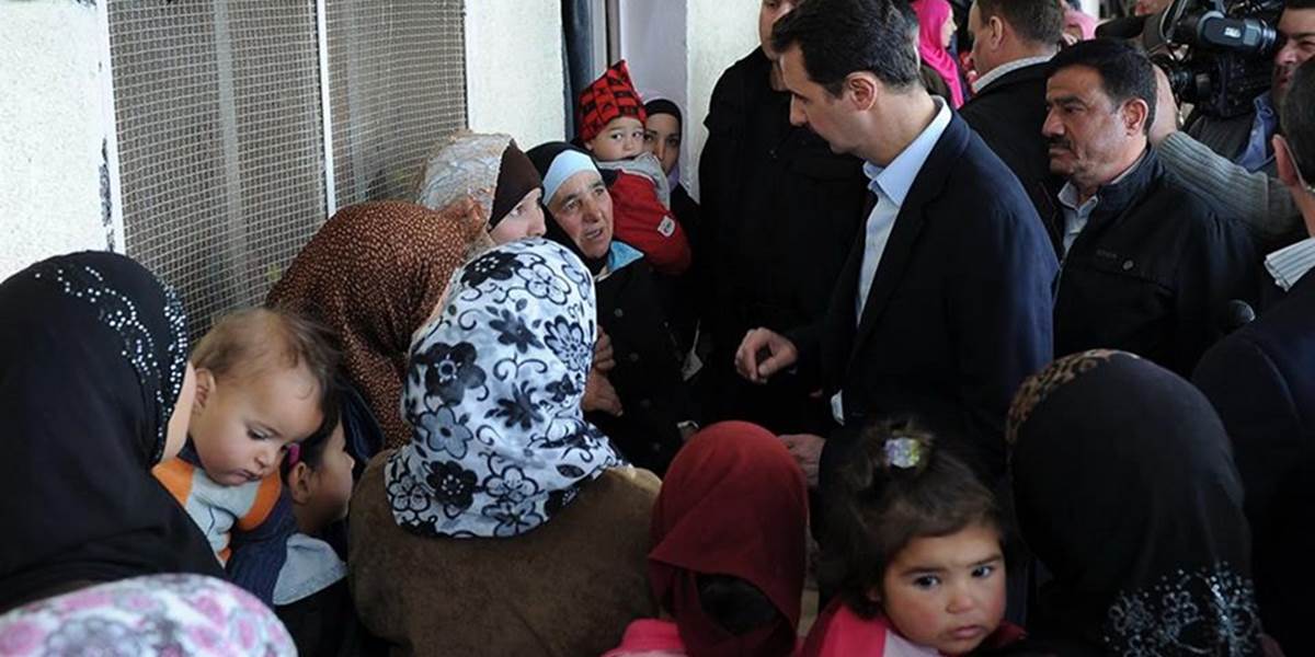 Sýrsky prezident al-Asad navštívil utečencov pri Damasku