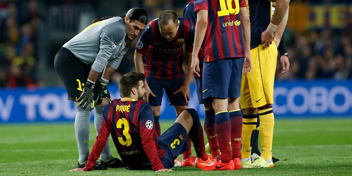Pique sa zranil, Barcelone bude chýbať štyri týždne