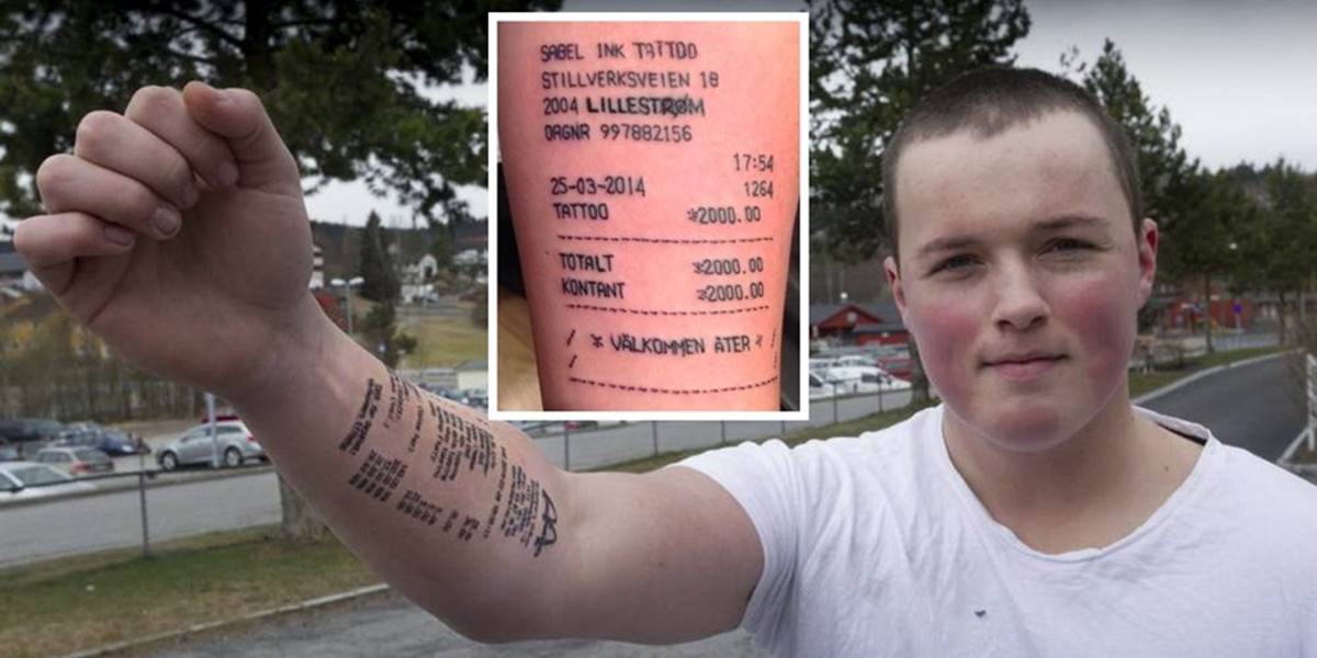 Bláznivý Nór s tetovaním bloku z McDonaldu si dal vytetovať ďalší účet!